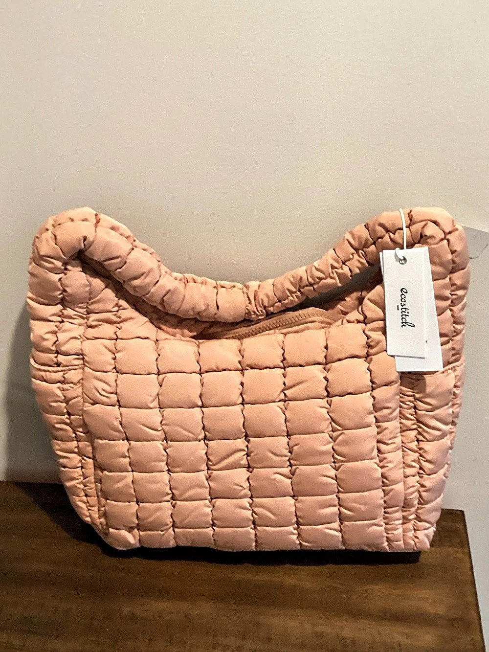 Coastacloud Quilted Shoulder Bag in Blush Pink NWT